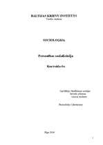 Konspekts 'Personība socializācija', 1.