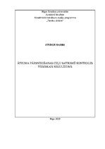 Referāts 'Atļautā braukšanas ātruma kontroles tiesiskais regulējums', 1.