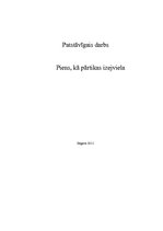 Referāts 'Piens kā pārtikas izejviela', 1.