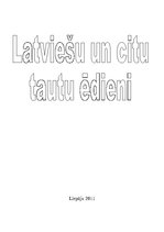 Referāts 'Latviešu un citu tautu ēdieni', 1.