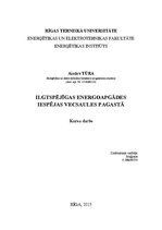 Referāts 'Ilgtspējīgas energoapgādes iespējas Vecsaules pagastā', 1.