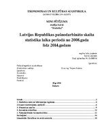 Paraugs 'Latvijas Republikas pašnodarbināto skaita statistika laika periodā no 2008. līdz', 1.