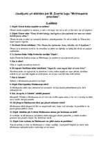 Konspekts 'Jautājumi un atbildes par M.Zīverta lugu "Minhauzena precības"', 1.