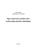 Referāts 'Rīgas Jaunā teātra un Dailes teātra sociālo mediju aktivitāšu salīdzinājums', 1.