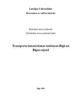 Referāts 'Transporta izmantošanas tendences Rīgā un Rīgas rajonā', 1.