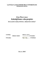 Referāts 'Kokzāģēšanas projekts', 1.