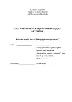 Referāts 'Filantropu ieguldījums pedagoģijas attīstībā', 1.