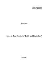 Referāts 'Love in Jane's Austen "Pride and Prejudice"', 2.