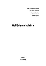 Referāts 'Hellēnisma kultūra', 1.
