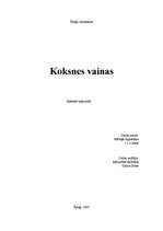 Referāts 'Koksnes vainas', 1.