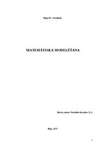 Konspekts 'Eksamena piekļuves darbs "Matemātiska modelēšana"', 1.