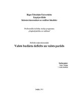 Referāts 'Valsts budžeta deficīts un valsts parāds', 1.