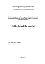 Referāts 'Sociālās integrācijas traucēkļi', 1.