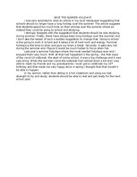 Eseja 'Save the summer holidays', 1.