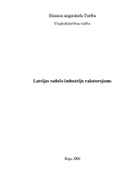 Referāts 'Latvijas radošo industriju raksturojums', 1.