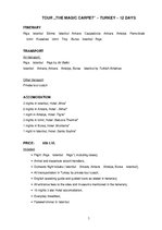 Konspekts 'Turkey Tour', 3.