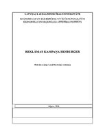Referāts 'Reklāmas kampaņa "Hesburger"', 1.