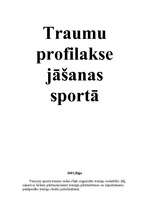 Konspekts 'Traumu profilakse jāšanas sportā', 1.