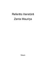 Referāts 'Zenta Mauriņa', 1.