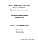 Konspekts 'Brīvās ekonomiskās zonas', 1.