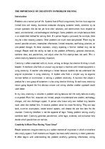 Eseja 'The importance of creativity in problem solving', 1.
