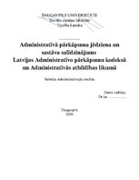 Referāts 'Administratīvā pārkāpuma jēdziena un sastāva salīdzinājums Latvijas Administratī', 1.