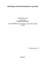 Referāts 'Izvērstās SWOT matricas analīze', 1.