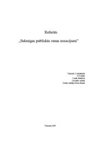 Referāts 'Sekmīgas publiskās runas nosacījumi', 1.