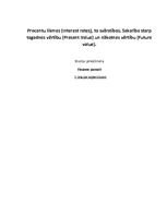 Konspekts 'Procentu likmes, to svārstības. Sakarība starp tagadnes vērtību un nākotnes vērt', 1.