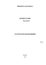 Konspekts 'Clotting Blood Disorders', 1.