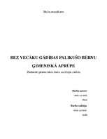Referāts 'Zinātniski pētnieciskais darbs par audžuģimenēm Latvijā', 1.