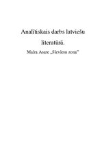 Referāts 'Maira Asare "Sieviešu zona"', 1.