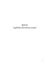 Referāts 'Izglītības alternatīvās teorijas', 1.