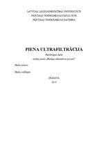 Referāts 'Piena ultrafiltrācija', 1.