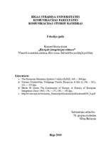 Konspekts 'Vienota monetārā sistēma. Eiro zona. Sadarbība sociālajā politikā', 1.