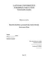 Diplomdarbs 'Konstitucionālisma pamatprincipu konkretizācija Satversmes tiesā', 1.