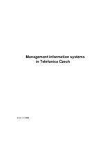 Referāts 'Management Information Systems in "Telefonica Czech"', 1.