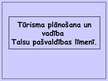 Referāts 'Tūrisma plānošana un vadība Talsu pašvaldības līmenī', 1.