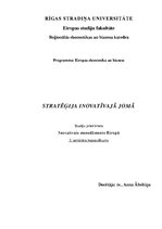 Konspekts 'Stratēģija inovatīvajā jomā', 1.