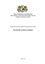 Prakses atskaite 'Studiju darbs programmēšanas valodā C', 2.