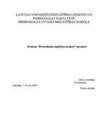 Prakses atskaite 'Prakses atskaite - 3. vec.posms. pirmā prakse', 1.