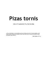 Referāts 'Pizas tornis', 1.