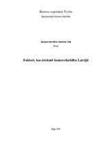 Eseja 'Faktori, kas ietekmē komercdarbību Latvijā', 1.