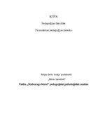 Konspekts 'Valdis "Staburaga bērni". Pedagoģiski psiholoģiskā analīze', 1.