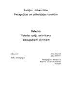 Referāts 'Valodas spēju attīstīšana pieaugušiem cilvēkiem', 1.