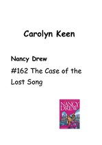 Konspekts 'Book Review Carolyn Keen "The Case of the Lost Song"', 1.