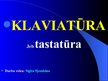 Prezentācija 'Tastatūra jeb klaviatūra', 1.