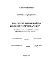 Diplomdarbs 'Bioloģiskā saimniekošana zemnieku saimniecībā "Āres"', 1.