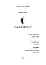 Biznesa plāns 'SIA "La Ortiga"', 1.