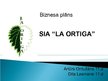 Biznesa plāns 'SIA "La Ortiga"', 15.